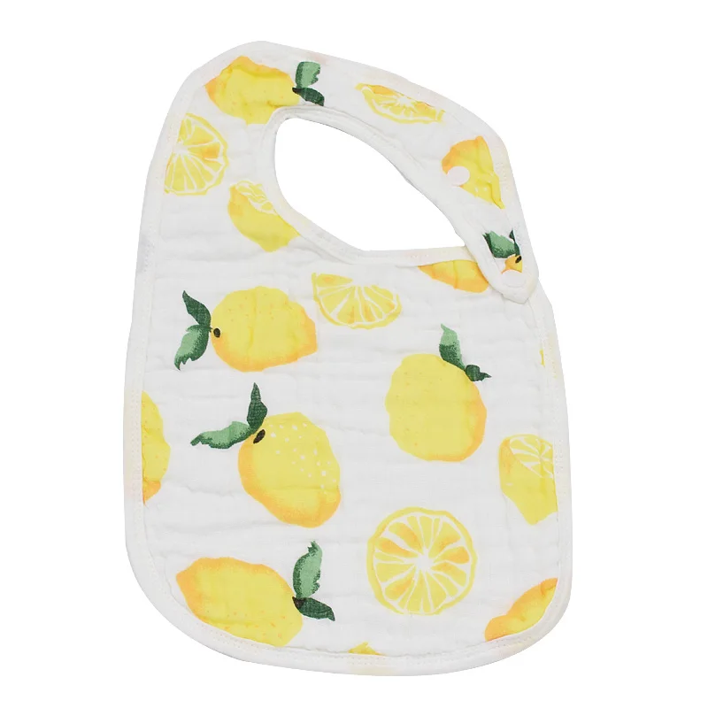 Lemon Муслиновые детские нагрудники из хлопка, бандана для маленьких девочек и мальчиков, Детские нагрудники и салфетки для отрыжки, одежда для малышей, товары, Слюнявчики, банданы, Слюнявчики для кормления - Цвет: Lemon