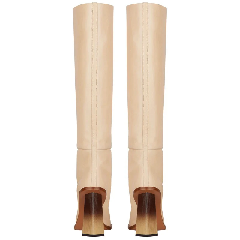 MORAZORA Size 34-43 INS Hot Microfiber Leather Boots Women Square Toe High Heels Women's Knee High Boots Western Boots Drop Ship