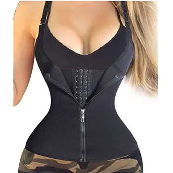

Zipper Sweat Sauna Body Shaper Women Slimming Vest Waist Trainer modeling strap Belt Slimming Corset #SH