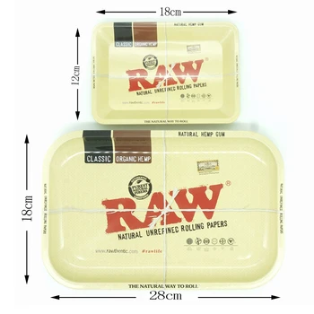 

1pcs Metal Storage Trays Smoke Tobacco Herb accessories Rolling Paper RAW Tray Dish Tool Plate For Grinder Pipe bandeja