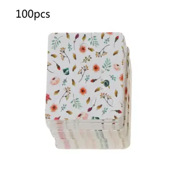 

100Pcs Flower Tree Kraft Paper Hanging Drop Earrings Display Jewelry Package Studs Holders Hoops Earrings Card Display