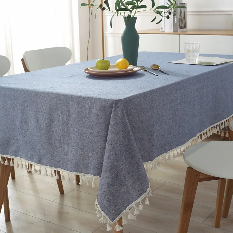 Solid color tablecloth cotton table cloth rectangular Dining Table Cover coffee table Simple Plain Tablecloth tablecloths
