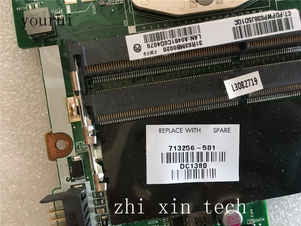 Yourui для hp павильон 14-E 15-E Материнская плата ноутбука 713256-001 713256-501 DA0R63MB6F1 DDR3 тест ОК