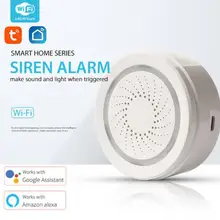 

Tuya WIFI Home Alarm System USB Siren Alarm Detector Sensor Wireless Sound Light Alarm Smart Home Work With Alexa Google Home