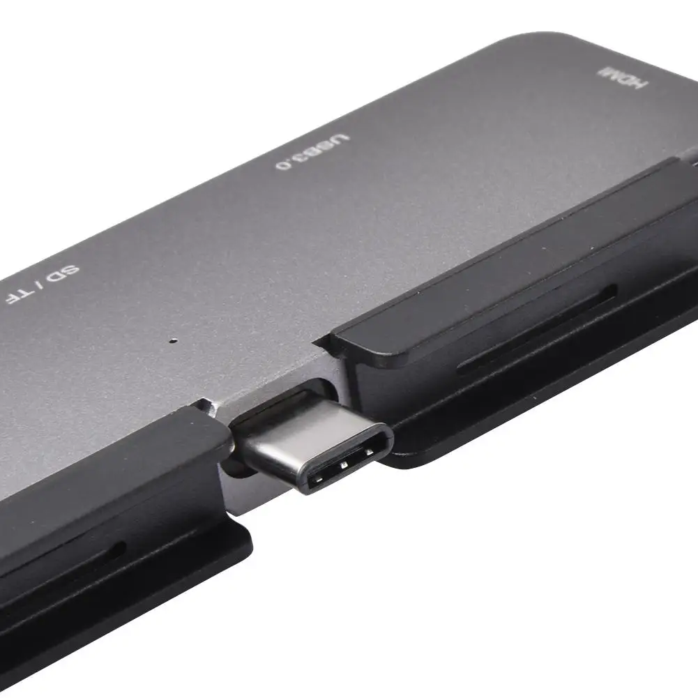 USB C концентратор 7 в 1 USB C адаптер USB 3,0 TF кард-ридер USB C Универсальная док-станция для ноутбука или смартфона