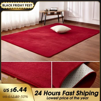 

Short-haired Coral Velvet Carpet Living Room Floor Mat Coffee Table mat Bedroom Blanket Bed Rug Floor mat Door Cushion Home Decr