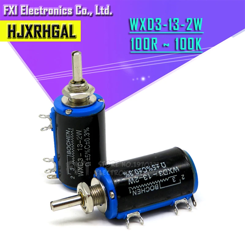 WXD3-13 series Wirewound Potentiometer 100 200 220 680 1K 2.2K 3.3K 4.7K 5.6K 6.8K 10K 22K 33K 47K 100K Ohm 2PCS