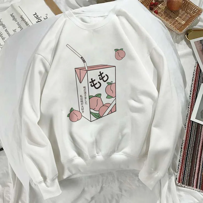 Корейская Kpop новая толстовка, свитер осень зима Персиковый Сок японский длинный рукав Vogue Harajuku смешной мультяшный принт женский топ - Цвет: 2687