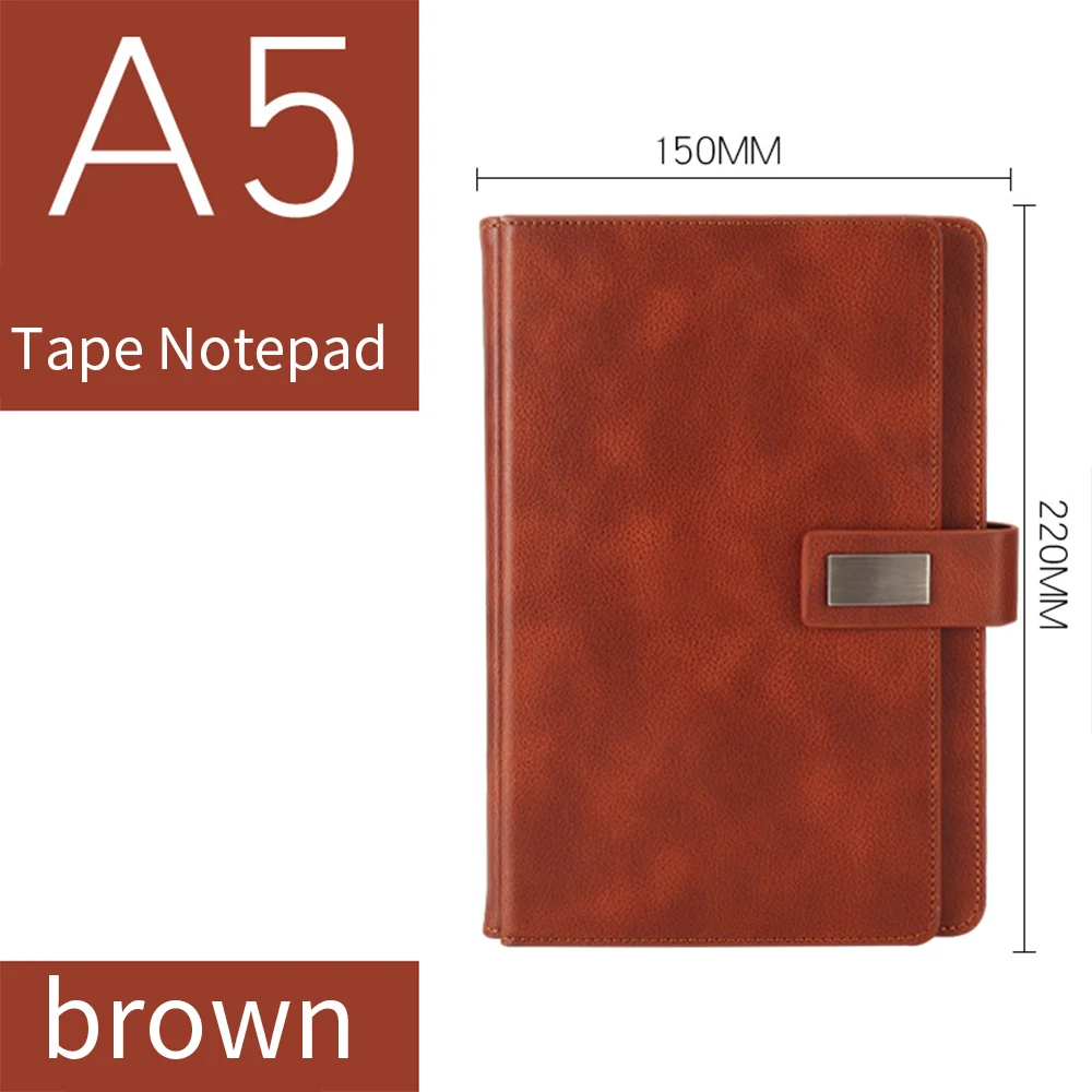 Классический кожаный чехол для ноутбука A5 - Цвет: brown
