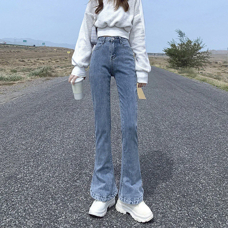 Women's Trousers, Horseshoe Trousers, Micro la Trousers Jeans, Women's