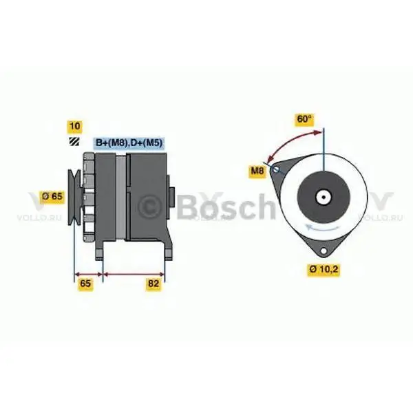 0986036660 bosch генератор 14v, 90a