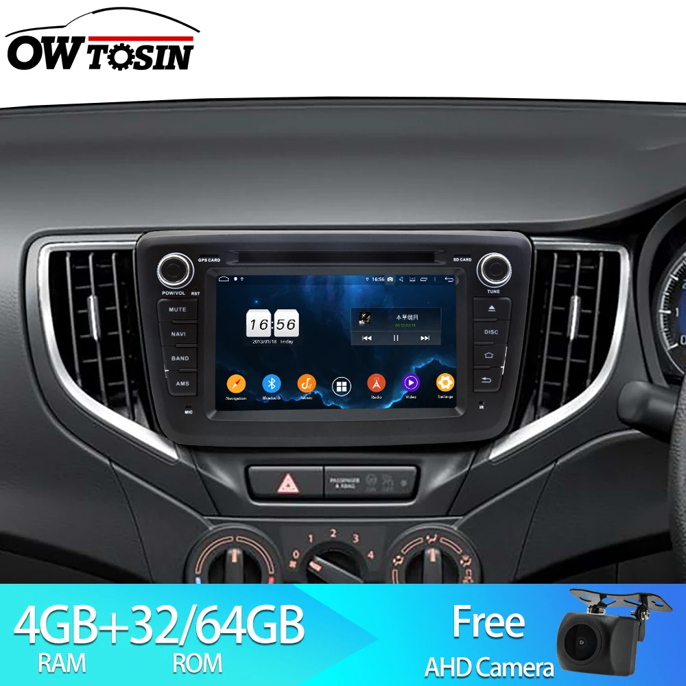 Excellent Owtosin 2 din Android 9.0 Car DVD Radio For Suzuki Baleno 2016 2017 2018 Car GPS Navigation Multimedia Player 4GB RAM 32GB ROM 0