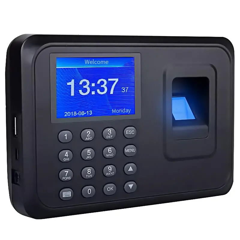 2.4" Color TFT LCD Display USB Biometric Fingerprint Time Attendance System And Time Recorder Control System for Employee Office