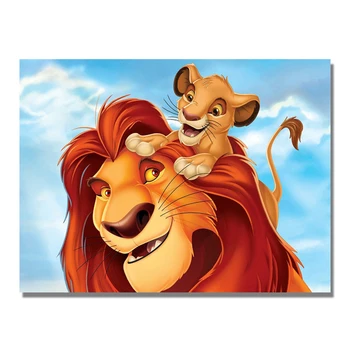 

Full Round Drill 5D DIY Diamond Painting "Cartoon Lion King Sky" Embroidery Cross Stitch Patterns Home Decor Gift