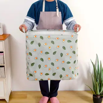 

Portable Square Shape Foldable Large Capacity Dirty Laundry Basket Drawstring Clothes Storage Bag