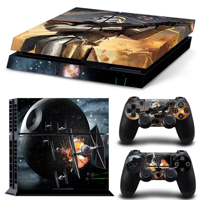Disney Star Wars Darth Vader Sticker Cover Wrap Protector Skin For PlayStation 4 Console & 2PCS Controller Skin Decal For PS4 