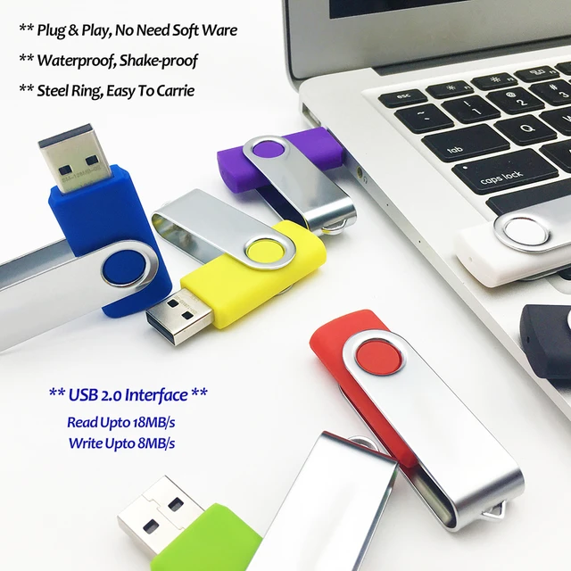 Clé USB 2.0 personnalisée pour smartphone, clé USB, 8 Go, 16 Go