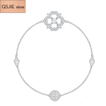 

QSJIE High Quality SWA High Quality Original Blending Series Fashionable Charming Flower DIY Bracelet