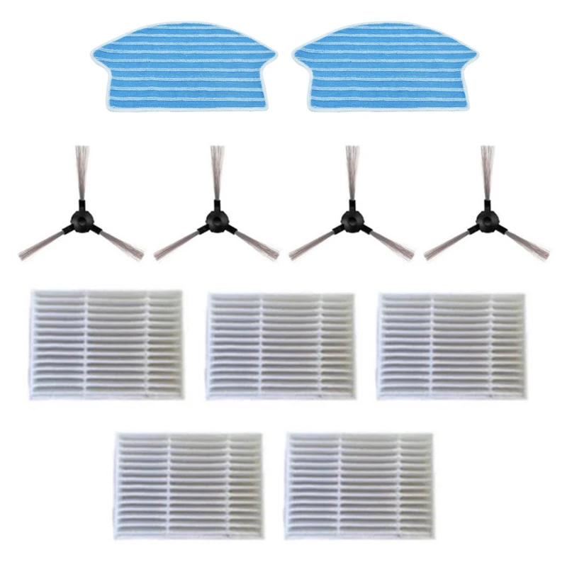 

11Pcs/Set Vacuum Cleaner Accessories Filter Side Brush Fit for Midea VCR15 VCR16 5 Filters + 4 Side Brushes + 2 Rags