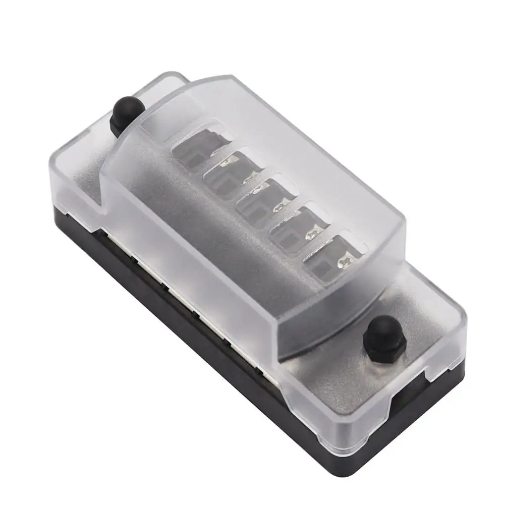 Universal 6 Way Blade Fuse Box Holder With LED Warning Light for Car Vehicle Boat Marine Automotive 12V 24V Car Fuse Accessories