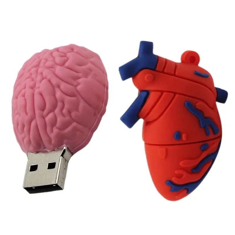 

Usb Flash Drive Heart Brain Pen Drive 128GB 2.0 Memory Sitck U Disk 256GB Pendrive 512GB Flash Drive Thumbdrives Free Shipping