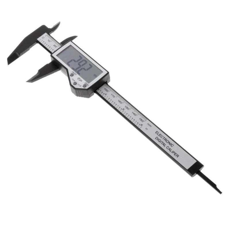 

0-150mm/6" Digital Caliper Waterproof IP54 Large LCD Screen Carbon Fiber Vernier