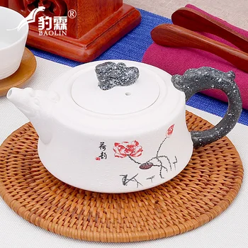 

Japanese pot teapot suit household ceramics single pot of flower pot little teapot rushed the teapot red tea cups