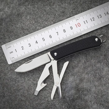 

Mack Walker WA631 Pocket EDC Multi Functional Knife with Bottle Opener Belt Cutter Scissors for Camping Hunting Survival