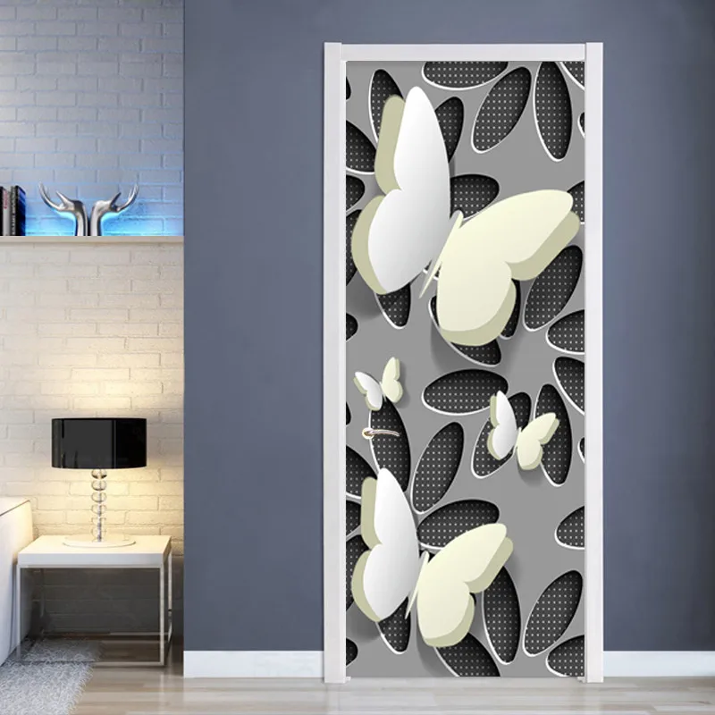 Украшение дома 3D наклейка картина "Бабочка" самоклеющаяся Наклейка ПВХ водонепроницаемая бумага для гостиной двери печать художественный постер