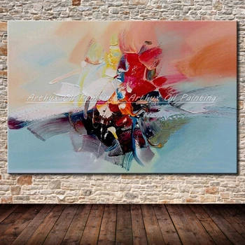 

Arthyx Large Size Hand Painted Abstract Oil Paintings On Canvas Pop Art Posters Wall Art Picture For Living Room Home Decoration