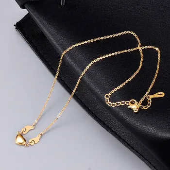 

Amaiyllis 18k Gold Love Heart Wings Clavicle Necklace Pendants Simple Rose Gold Necklace For Women Friendship Jewelry