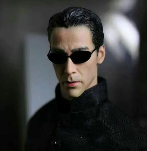 

1/6 Scale 22nd Century Cyber Hacker Empire Keanu Reeves Head Sculpture Model Figure Garage Kit Toy