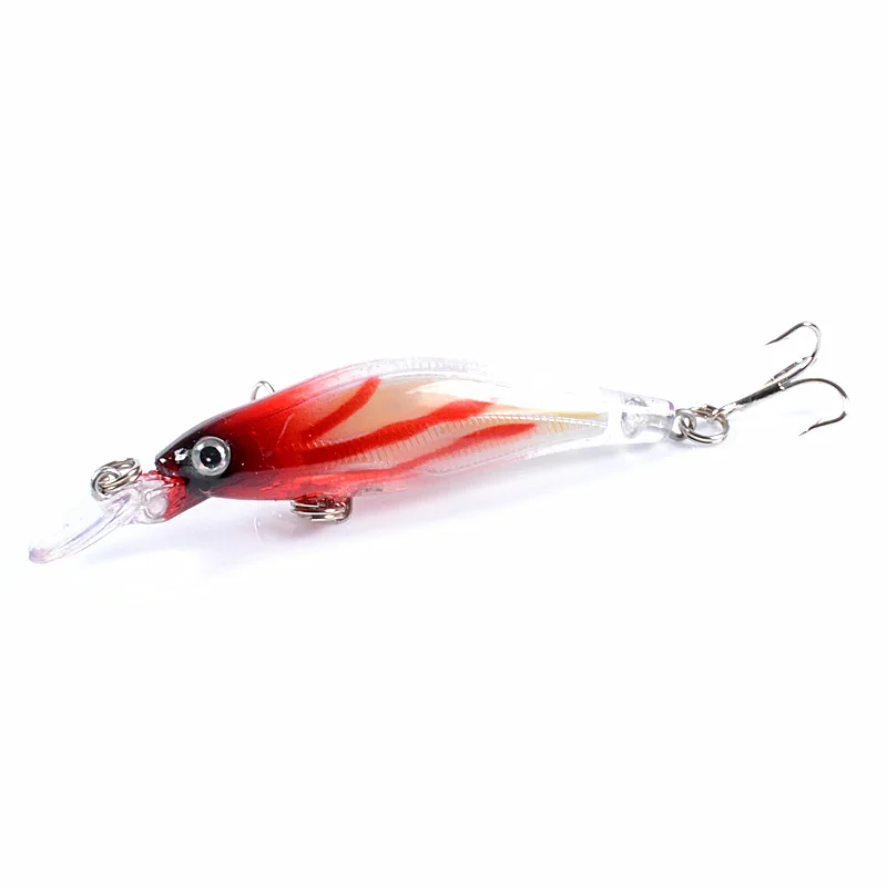 8mm 6.3g Rudra Hard Fishing Lure Minnow Bait Artificial Bait Lure Swimbait Wobbler with 2 High Quality Hooks - Цвет: 8