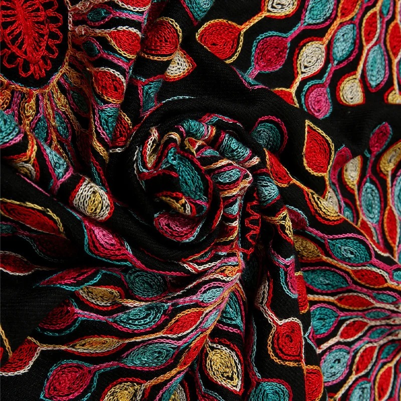 Mode Aztec Floral Kaschmir Schal Winter Frauen Pashmina Schals Warme Decke Wraps Weiblich Foulard Bandana Marke Dicke Hijab Kappe – Detail 7