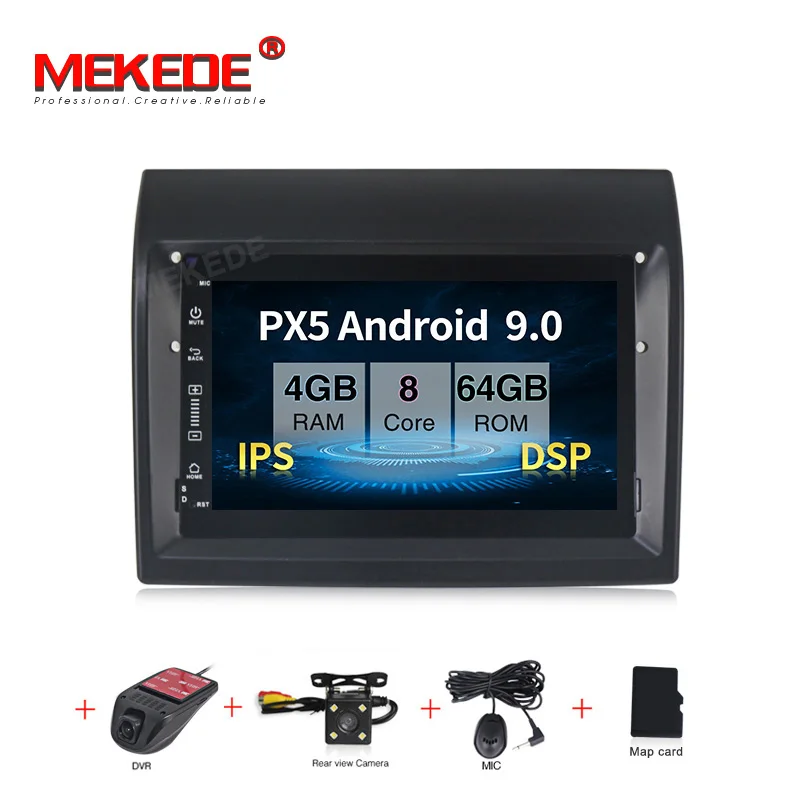 MEKEDE Android 9,0 7 дюймов ips DSP Автомобильный мультимедийный dvd-плеер для Fiat Ducato 2009- Citroen Jumper peugeot Boxer gps навигация - Цвет: add camera DVR