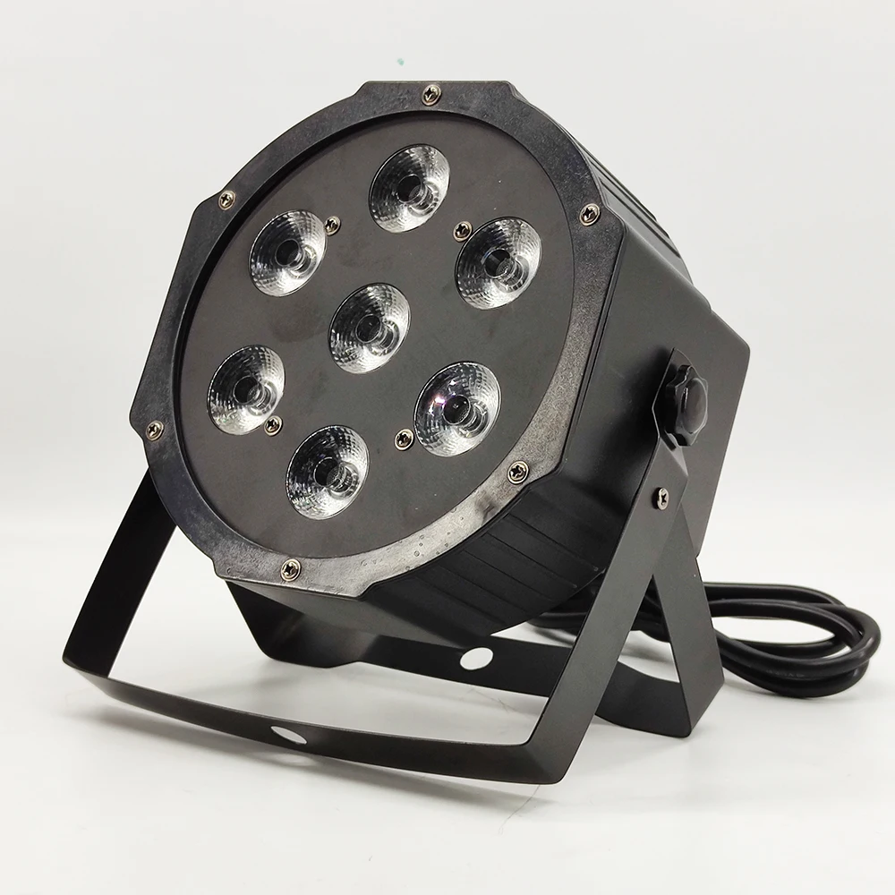 7x12 Вт Led Par Светильник rgbw 4в1 led плоский par dmx512 Профессиональный dj красящий