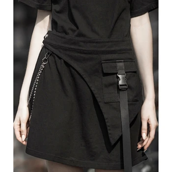 

2020 Summer Punk Metal Belt Woman Decoration Fashion Pocket Waist Wide Cummerbunds