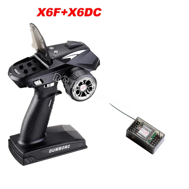 DUMBORC X6 6CH 2.4G RC Radio Controller Transmitter with X6F X6DC Receiver DC LED Set for  MN-90 Rc Car Boat Tank RC Vehicle