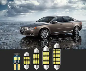 

6 sets super bright car interior led white lights T10&36mm For Volvo 9700 C30 S40 S60 S70 S80 S90 V40 V60 V50 V80 V90 1990-2019