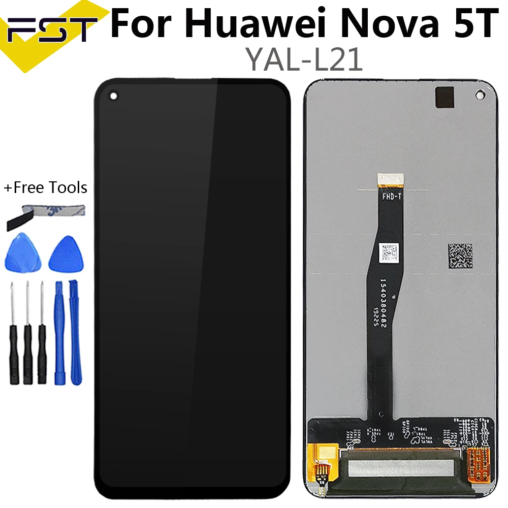 6,2" для huawei Nova 5T ЖК-дисплей+ кодирующий преобразователь сенсорного экрана в сборе для huawei Nova5T YAL-L21