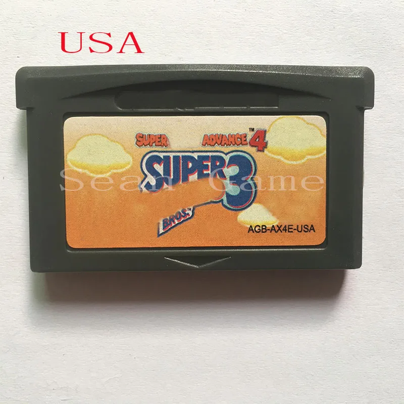 32 Bit USA видео игровая карта-картридж Super Advance 4 Bros Версия