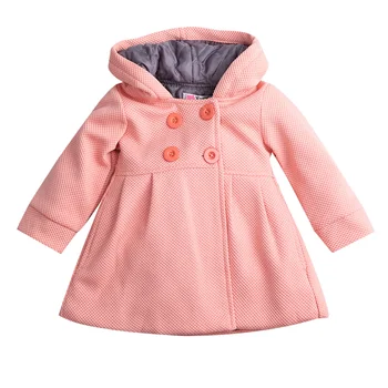 

Pudcoco Windbreaker Children Baby Girls Jacket Toddler Uniform Long Sleeve Button-Front Hooded Jacket
