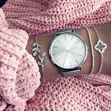 Популярная мода и индивидуальность женский прекрасный браслет с листьями Набор браслетов аксессуары оптом