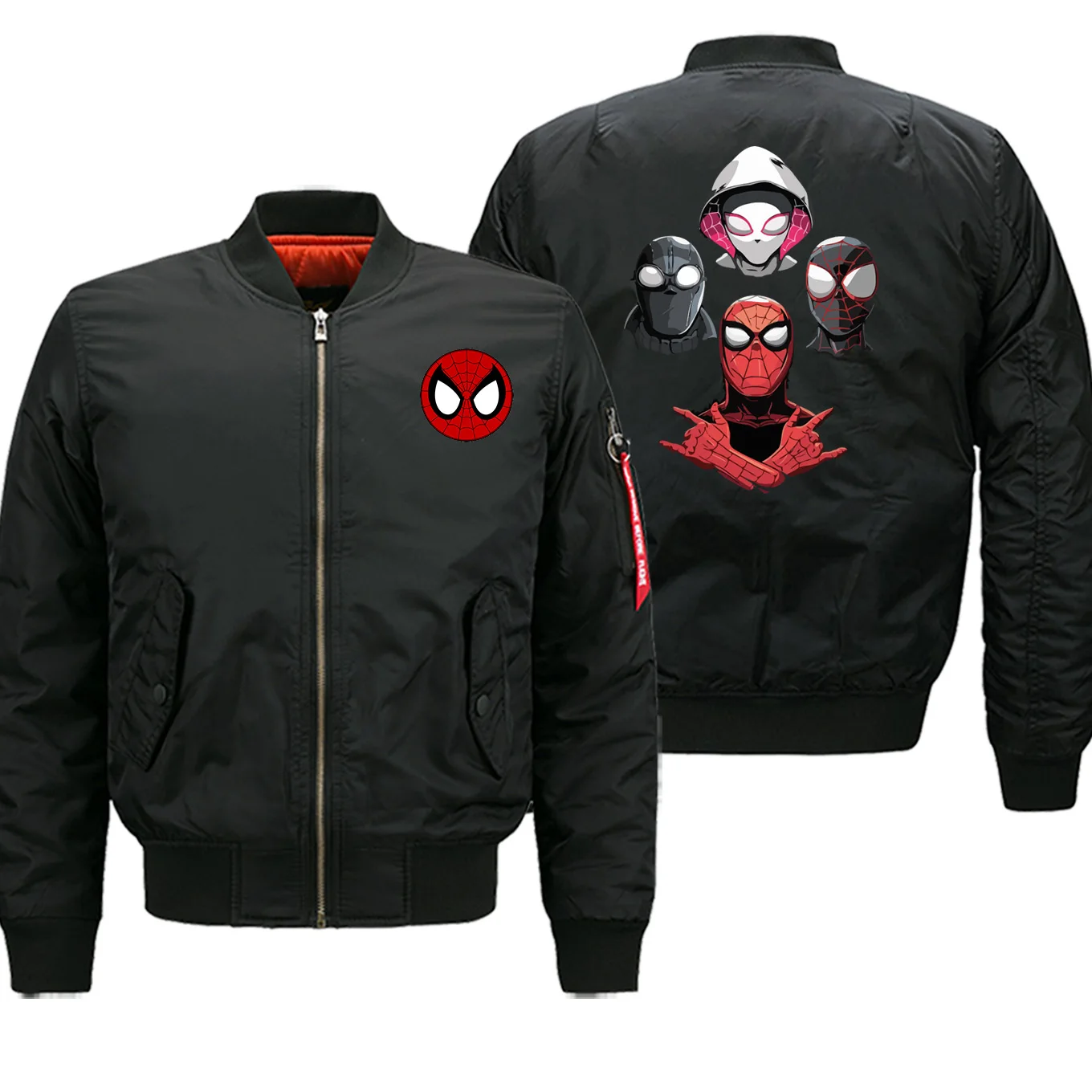 Spider Man Into the Spider Verse Забавный бомбер зима модные куртки в уличном стиле с принтом мужские мотоциклетные пальто толстые для отдыха