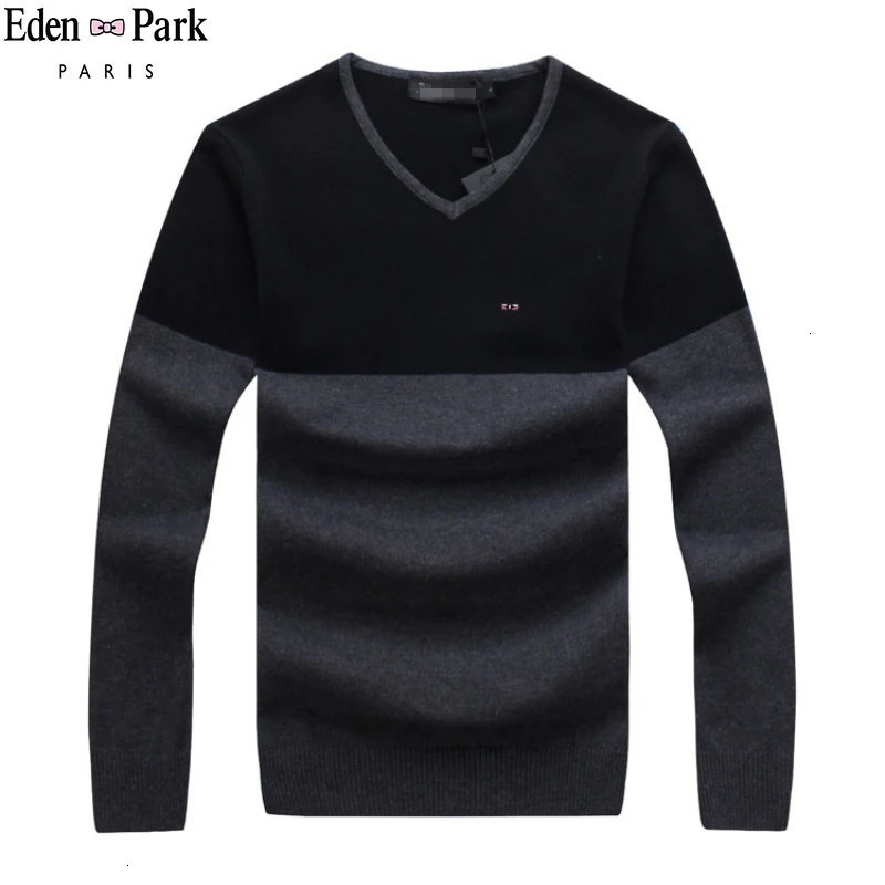 Высококачественный свитер Eden Park Осенняя мода длинный рукав Eden Park тянет вязаный пуловер мужская кашемировая одежда свитер для мужчин