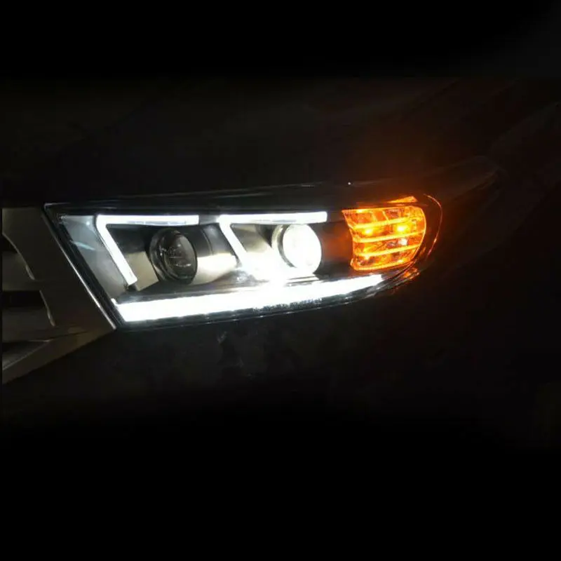 

Glass Lens Composite Headlight with HID LED DRL Light For Toyota Highlander 2011 2012 2013