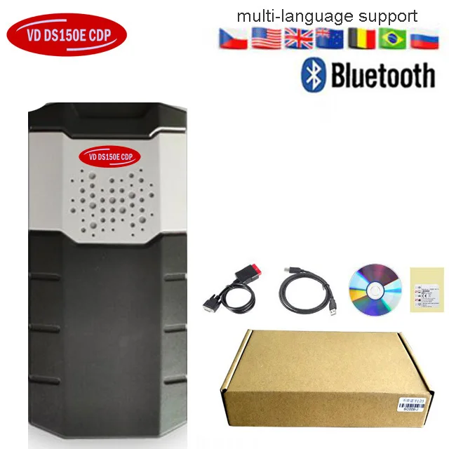 VCI VD DS150E CDP tcs cdp pro с bluetooth для delphis obd2 диагностический инструмент с новыми реле для autocome с usb - Цвет: usb with bluetooth