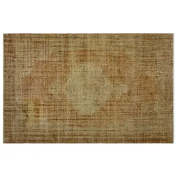

Handmade Brown Vintage Overdyed Turkish Area Rug 188x290 Cm-6'2''X9'6''