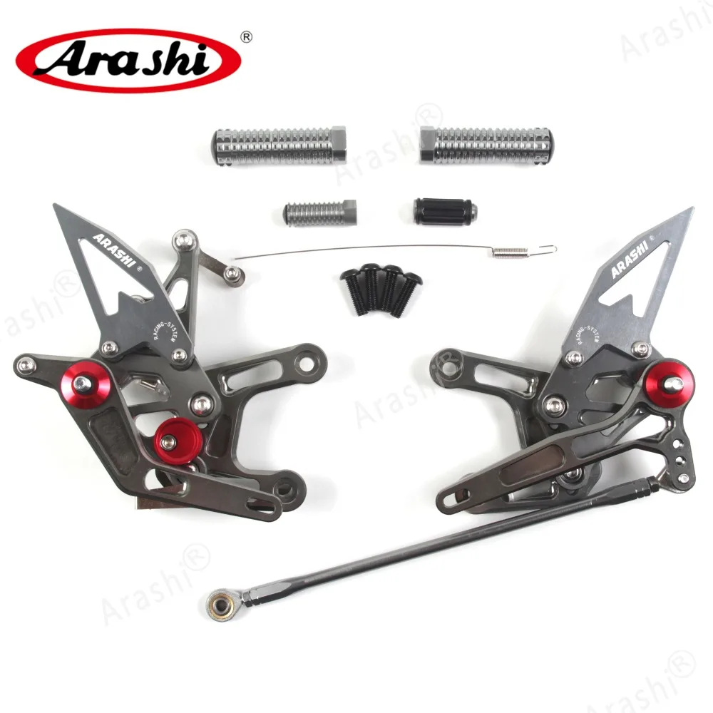 Arashi мотоциклетная подставка для ног для KAWASAKI NINJA ZX-10R ZX10R 2011 2012 2013 CNC регулируемая подножка подножки Rearset