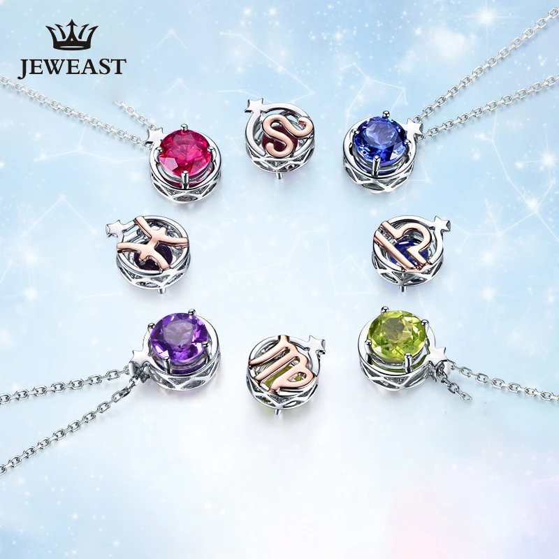 

Natural Tanzanite topaz tourmaline 18K Pure Gold Pendant Real AU 750 Solid Gold Upscale Party Fine Jewelry Hot Sell New 2019